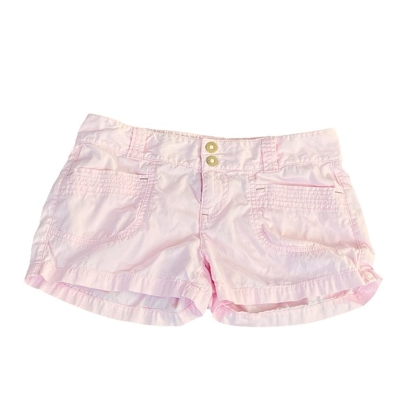 Express Vintage Low Rise Light Pink Cotton Chino Shorts Pockets Size 2 Women’s - Picture 1 of 8